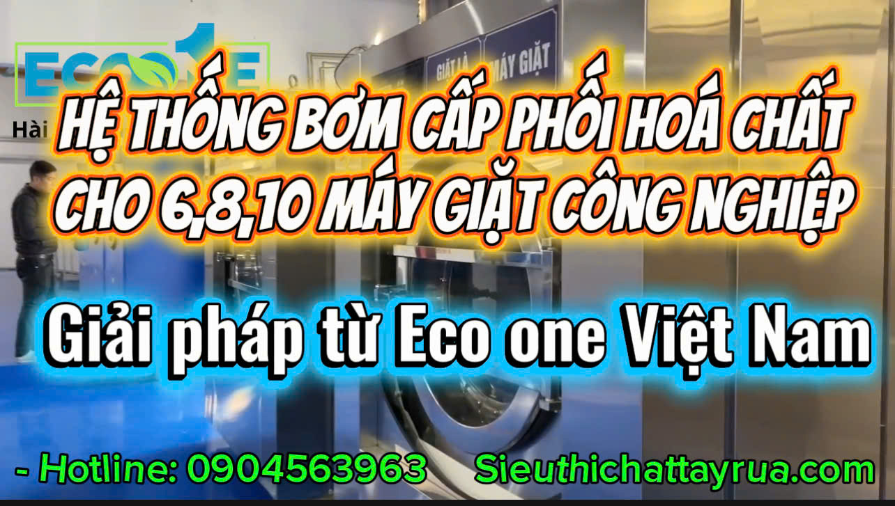 Hệ Thống Định Lượng Hóa Chất Trung Tâm ECOPUMP Cấp Phối Tự Động Cho 12 Máy Giặt